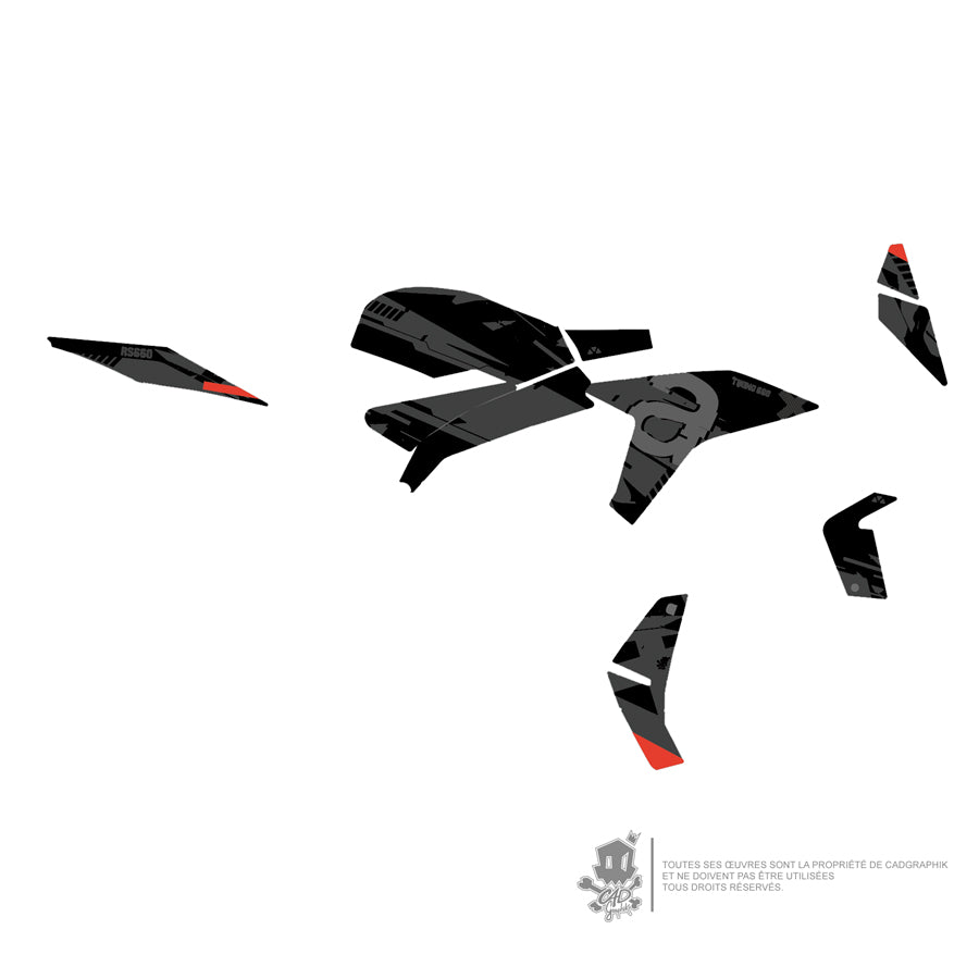 APRILIA DECO KIT - TUONO 660 BLACK CYBER - ONLY 30